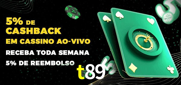 Promoções do cassino ao Vivo t89